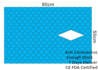 China Laparotomie-Wegwerfchirurgisches drapiert Papier-Material 75x80 cm blaues Farb fournisseur
