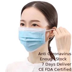 China Perfekte Wegwerfstaub-Mund-Maske nicht gesponnenes 3 Schicht-Gesichtsmaske-antibakterielles Mittel fournisseur
