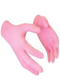 Gebogene Wegwerfhandhandschuhe, Wegwerfpolyhandschuhe mit strukturierter Oberfläche fournisseur