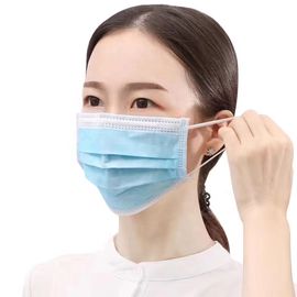 Perfekte Wegwerfstaub-Mund-Maske nicht gesponnenes 3 Schicht-Gesichtsmaske-antibakterielles Mittel fournisseur