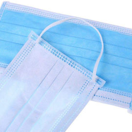 Schutz der Blau-nicht gesponnener Wegwerfgesichtsmaske-3-Ply für Industrie/Hotel fournisseur