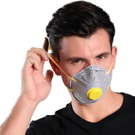 Maske der Aktivkohle-N95 der Schalen-FFP2, nichtgewebte Wegwerfatemschutzmaske mit Ventil fournisseur